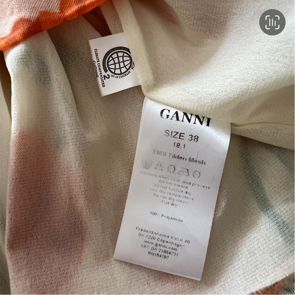 Ganni Tilden Mesh Wrap Dress in Vanilla Ice - Picture 13 of 16